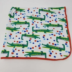 Nursery Rhyme Crocodile Alligator Baby Blanket 26x29 - Picture 1 of 5