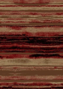 Sierra Ridge Area Rug Runner Lodge Cabin Abstract Horizon Red Black Matching Set - Picture 1 of 4