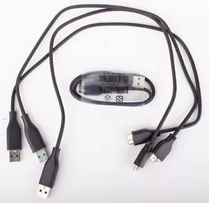 Four (4) USB Cable Cord For Seagate Backup Slim Portable External Hard Drive HDD - Picture 1 of 3