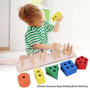 Kids Education Geometric Shape 5 columns shape matching puzzle development toys - Picture 1 of 5