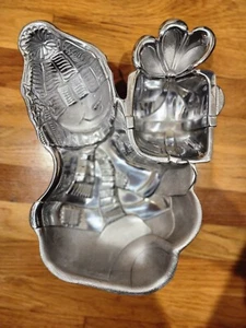 Lenox Snowman & Present Christmas Baking Cake Mold Jelly Pan Candy Dish Decor - Picture 1 of 2