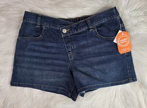 Wonder Nation Girls Denim Shorts Size XL 14-16 Plus Elastic Waist New - Picture 1 of 7