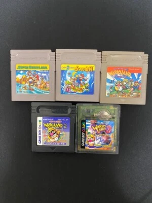 Super Mario Land 1 2 3 Wario Land 1 2 3 Game Boy GB Japanese Cleaned Lot 5 set - Image 1 of 4