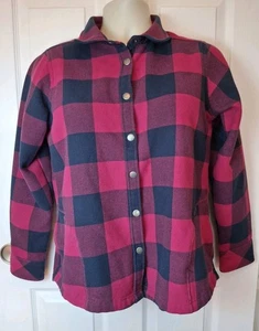 Orvis Damen Gr. L rosa Fleece gefüttert Flanell Buffalo kariert Shacket Hemdjacke  - Bild 1 von 13
