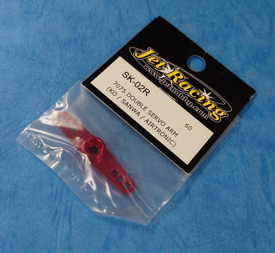 (Jet Racing SK-02R) 7075 T6 / Brazo de dirección de aluminio 23T rojo KO Sanwa JR Airtronics Foto 1 de 1