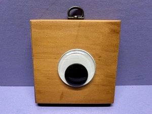 VINTAGE 1970s Wood Wall Hanging Art Decor Google Eye Bob Brockman Googley - Picture 1 of 4