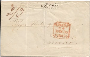 1847 Durango to Vera Cruz, Mexico Stampless (65400) - Picture 1 of 3