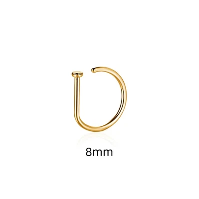 1pc Stainless Steel Fake Nose Ring Punk Style Non-Piercing Septum Clip Jewelry - Image 1 of 4