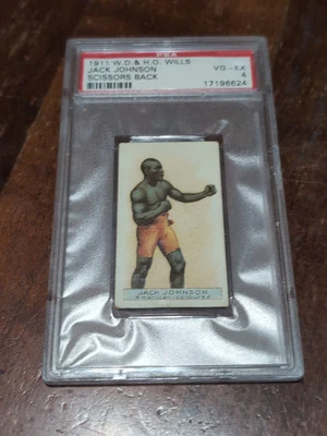 1911 W.D. & H.O. Wills Jack Johnson Scissors Back PSA 4 VG-EX Nice Card Boxing - Image 1 of 4