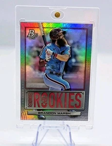 2022 Bowman Platinum Rainbow Refractor Renowned Rookies Brandon Marsh #RR-1 (RC) - Picture 1 of 7
