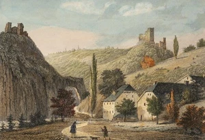 JEAVONS (19.Jhd) nach TOUSSAINT (19.Jhd), Die Burgen Kammerberg und Rheinberg, S - Bild 1 von 5