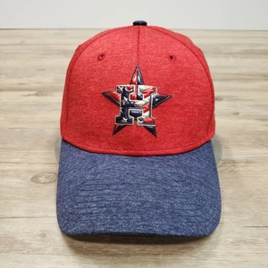 Houston Astros Hat Cap Fitted Mens Small Medium Red Blue MLB Patriotic New Era - Picture 1 of 10