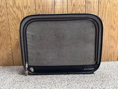 Vintage 1960s Grey Tweed Grasshopper Atlantic Luggage -Zippered Lock Soft side  - Image 1 of 4
