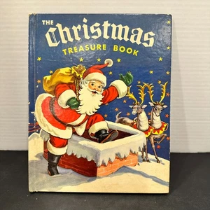 Vintage 1950s The Christmas Treasure Book Stories Songs & Poems Santa Claus - Picture 1 of 10