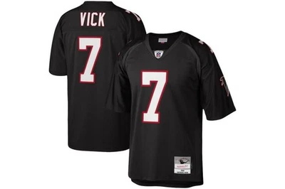 Michael Vick Falcons Throwback 2002 Retired Black Jersey - All Stitched
