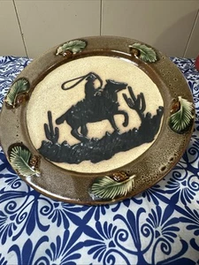 cowboy western home decor Plate ( The Cowboy And Horse Are Inlaying To The Dish - Foto 1 di 3