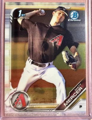 Matt Mercer 2019 Bowman Chrome Prospects #BCP-120 Diamondbacks MLB Baseball - Image 1 of 2