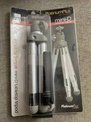 Platinum Plus Mini D  Tabletop Camera Tripod - New Video Photo Vamera Stand - Image 1 of 4