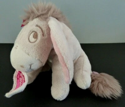 M. DOUDOU PELUCHE DISNEY BOURRIQUET ANE CARTE BLANCHE gris rose NEUF* - Photo 1/3