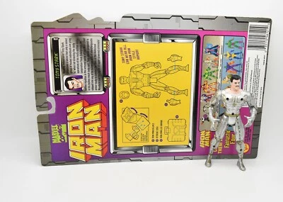 Figura de acción Iron Man Serie 3 Tony Stark 5" Toy Biz 1995 con tarjeta Foto 1 de 2