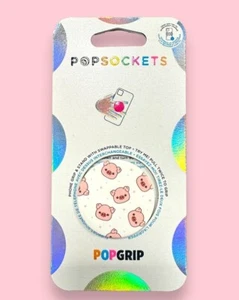 PopSockets Swappable PopGrip Phone Grip & Stand - Oinklettes - White and Pink - Photo 1 sur 3