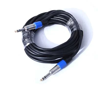 1/4 inch TRS Cable, 1/4 inch TRS Male to 1/4 inch TRS Male Stereo 25ft