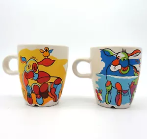 Lot of 2 MOSA Design Teacups - Cows by Marianne Rebel 2009 3" Tall Ceramic - Picture 1 of 6