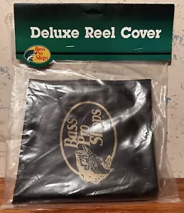 Bass Pro Shops Deluxe Fishing Reel Cover DRC-02 Black w Gold Logo NEW FREE SHIP - Picture 1 of 2