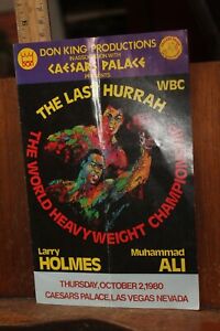 1980 Don King Larry Holmes Muhammad Ali Caesars Palace Boxing Program Flyer