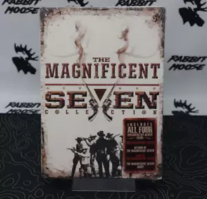 The Magnificent Seven Collection (DVD 4-Disc) 4-Film Brynner McQueen Bronson - Foto 1 di 7