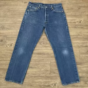 Vintage Levi’s 501xx Blue Denim Jeans 36 x 32 Blank Red Tag Made in USA! - Picture 1 of 8