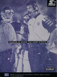 Dave Wannstedt Chicago Bears Vintage 1996 Starter Original Print Ad 8 x 11" - Picture 1 of 3