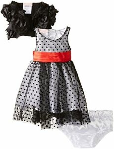 Dress Newborn Baby Girl Dresses Satin Lace 3 6 9 Months Infant Party Clothes NWT