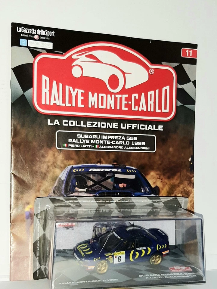 SUBARU IMPREZA 555 RALLY MONTE CARLO 1995 CON FASCICOLO SCALA 1/43 - Immagine 1 di 1