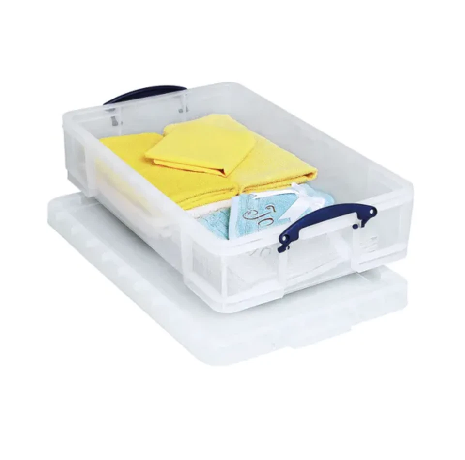 Really Useful Boxes 33 Litre Under bed, 186 CD's, 44 DVD's Clear Storage Box NEW - Image 1 of 1