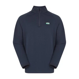 Ridgeline Men's Baseline Pull-On Zip Top Navy Marl Baselayer Warmth Walking UK - Picture 1 of 2