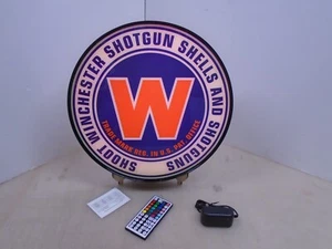 Winchester Old Logo Round LED Display lighted sign lightbox Wall Hanging - Picture 1 of 4