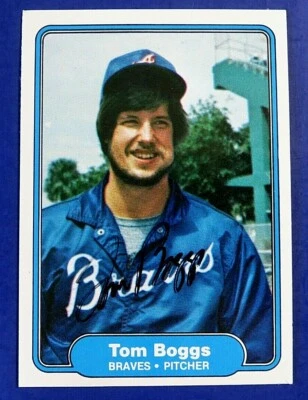 1982 FLEER TOM BOGGS SIGNED BASEBALL CARD #430 ~ 100% GUARANTEE - Image 1 of 2