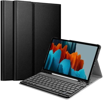 Funda con Teclado para Samsung Galaxy Tab S8/Tab S7 11" Delgada Ligera Soporte Cubierta Foto 1 de 4