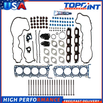 Juego de pernos de cabeza de junta aptos para Ford F-350 Super Duty Lincoln 05-2006 5,4 L Foto 1 de 4