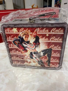 Fallout 4 Nuka Cola New Tin Lunch Box w/Nuka World Stickers New Still In Plastic - Picture 1 of 10