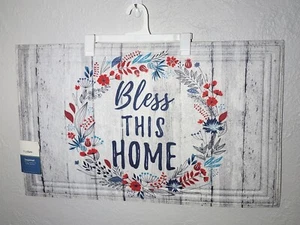 Durable Door Mat (18"X30") Bless This Home Indoor/Outdoor Front Door Mat - Picture 1 of 2