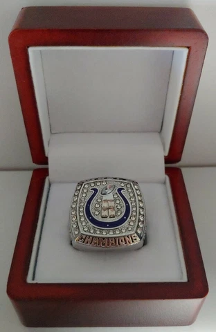 Peyton Manning - 2006 Indianapolis Colts Super Bowl Silver Color Ring With Box Cover