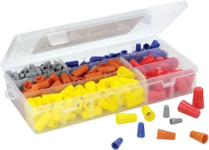 320 PCS Twist-On Wire Connector Assortment - Grey, Blue, Orange, Yellow, and Red - Picture 1 of 6
