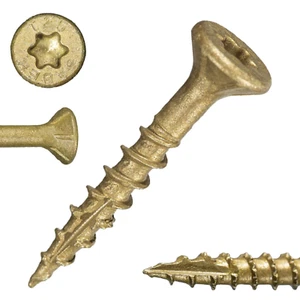 #9 X 1-1/4" Tan XL1500 Coated Exterior Star Drive Multi-Purpose Deck Screws 1 L - Picture 1 of 12