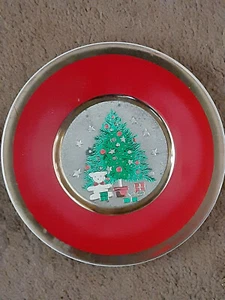 Plato de Navidad Art Of Chokin adornado en oro 24K 6" - Imagen 1 de 3