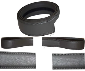 Correa de cinturón de cuero gris para hombre talla L. 38" correa de cuero genuino correa nueva solamente - Imagen 1 de 14