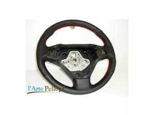 coprivolante Fiat Bravo in vera pelle nera traforata - Foto 1 di 2