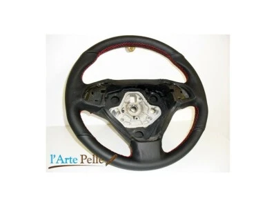 Fiat Bravo genuine black leather perforated steering wheel cover - Image 1 of 2