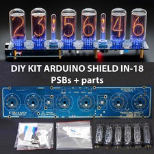 DIY KIT for IN-18 Arduino Shield Nixie Tubes Clock with Columns [TUBES OPTIONAL]